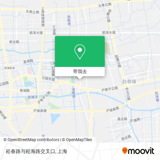 崧春路与崧海路交叉口地图