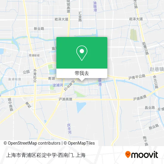 上海市青浦区崧淀中学-西南门地图