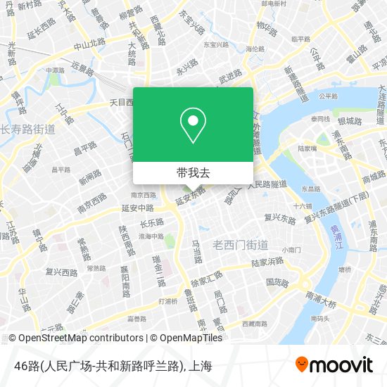 46路(人民广场-共和新路呼兰路)地图