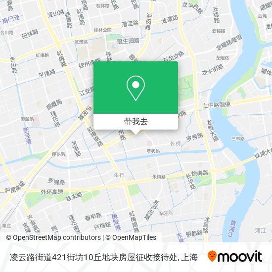 凌云路街道421街坊10丘地块房屋征收接待处地图