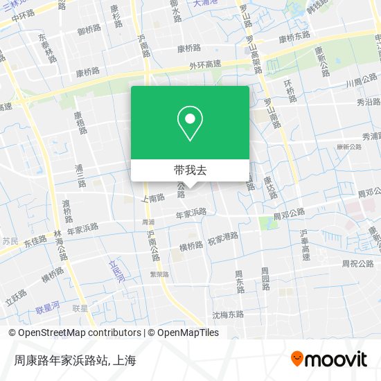 周康路年家浜路站地图