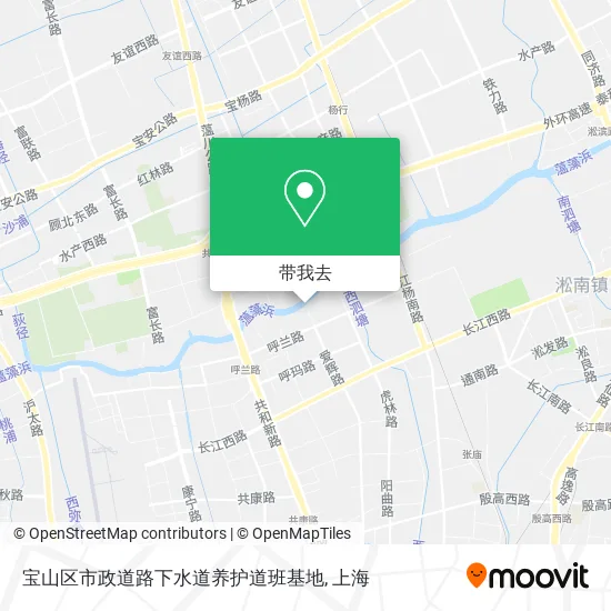 宝山区市政道路下水道养护道班基地地图