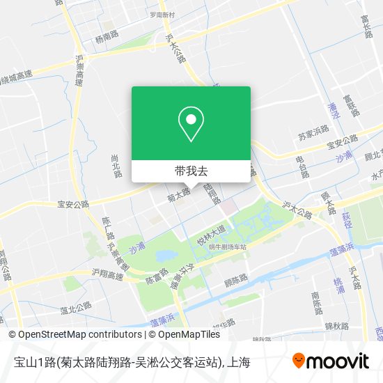 宝山1路(菊太路陆翔路-吴淞公交客运站)地图