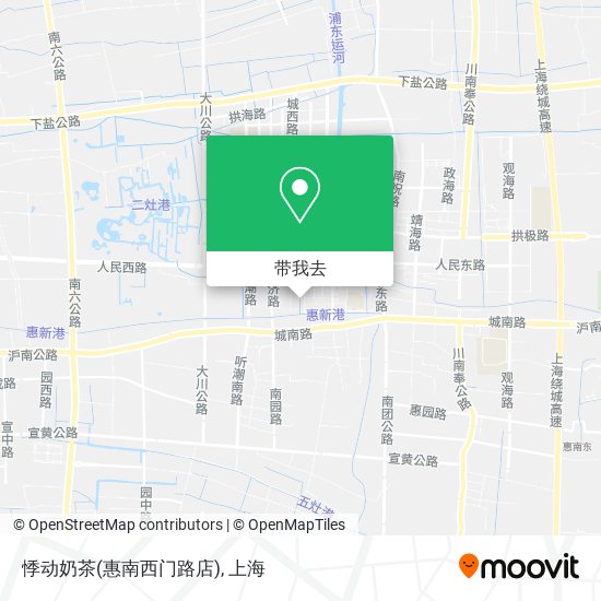 悸动奶茶(惠南西门路店)地图