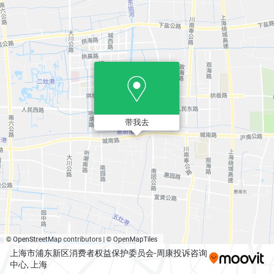 上海市浦东新区消费者权益保护委员会-周康投诉咨询中心地图