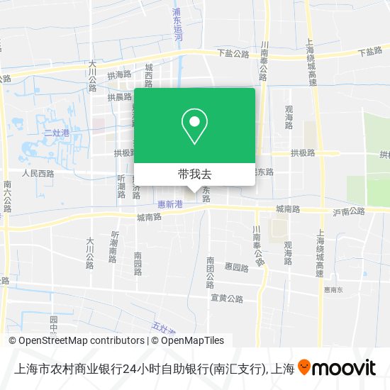 上海市农村商业银行24小时自助银行(南汇支行)地图