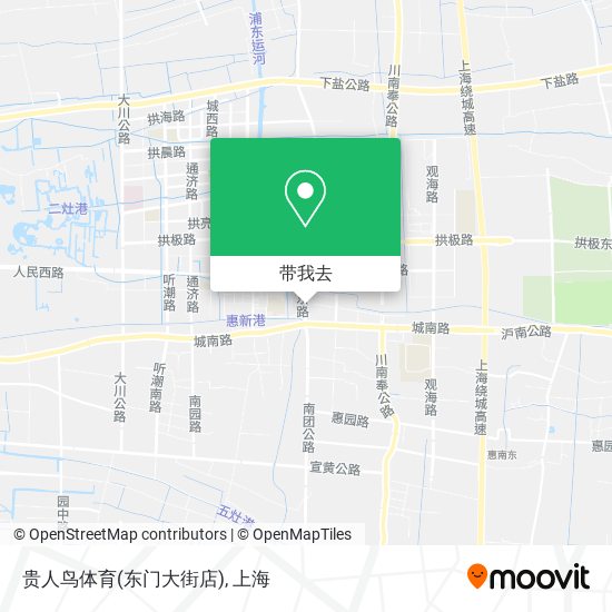 贵人鸟体育(东门大街店)地图