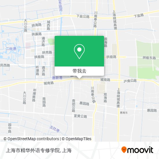 上海市精华外语专修学院地图