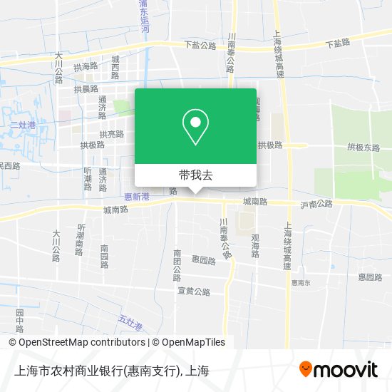 上海市农村商业银行(惠南支行)地图