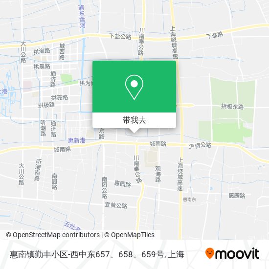 惠南镇勤丰小区-西中东657、658、659号地图