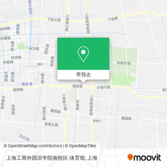 上海工商外国语学院南校区-体育馆地图