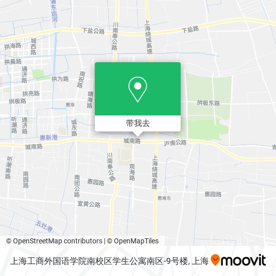 上海工商外国语学院南校区学生公寓南区-9号楼地图