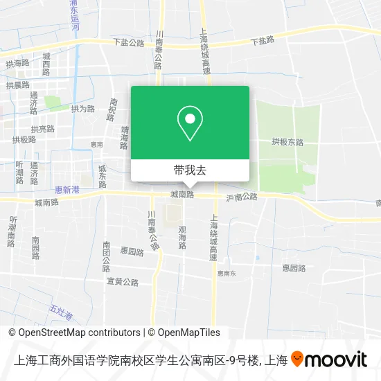 上海工商外国语学院南校区学生公寓南区-9号楼地图