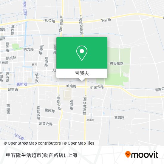 申客隆生活超市(勤奋路店)地图