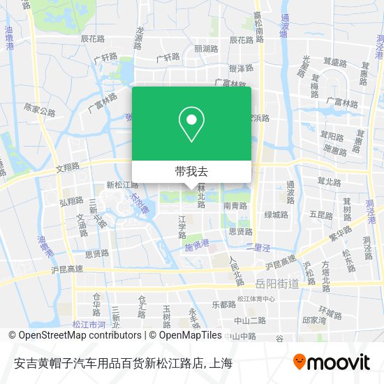 安吉黄帽子汽车用品百货新松江路店地图