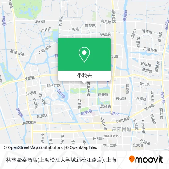 格林豪泰酒店(上海松江大学城新松江路店)地图