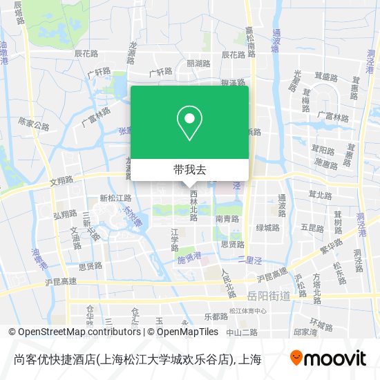 尚客优快捷酒店(上海松江大学城欢乐谷店)地图