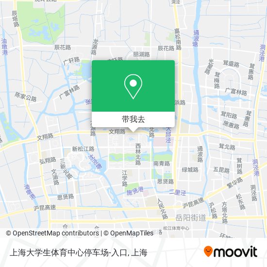 上海大学生体育中心停车场-入口地图
