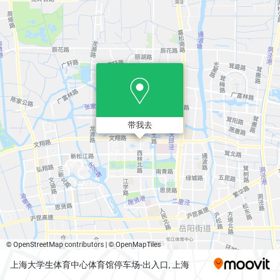 上海大学生体育中心体育馆停车场-出入口地图