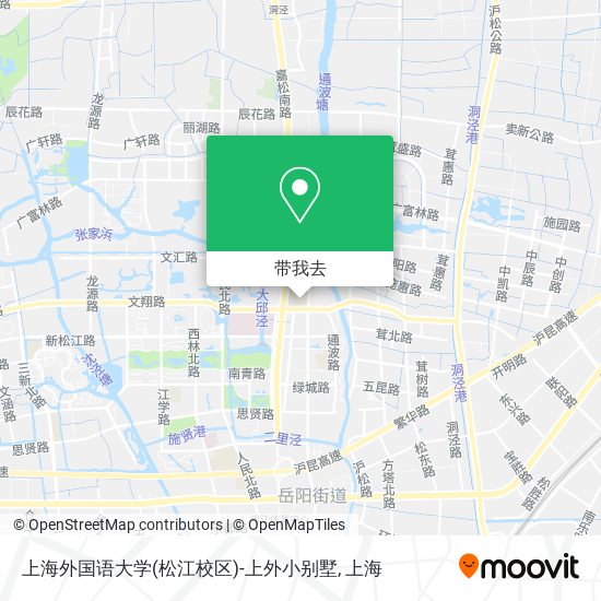 上海外国语大学(松江校区)-上外小别墅地图