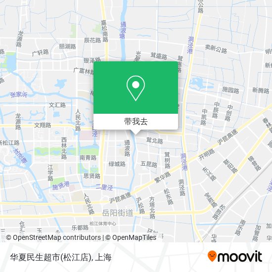 华夏民生超市(松江店)地图