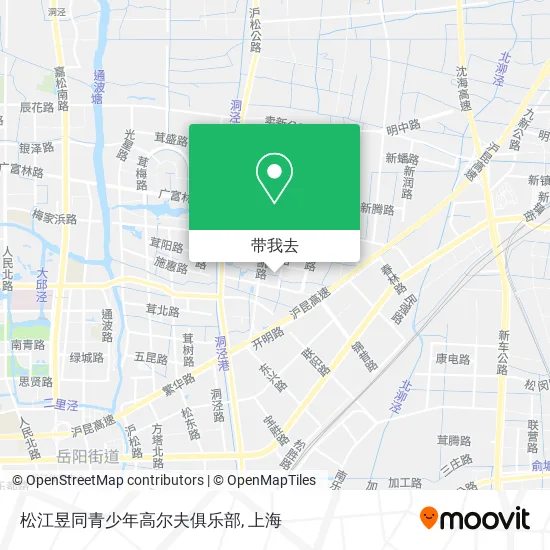 松江昱同青少年高尔夫俱乐部地图