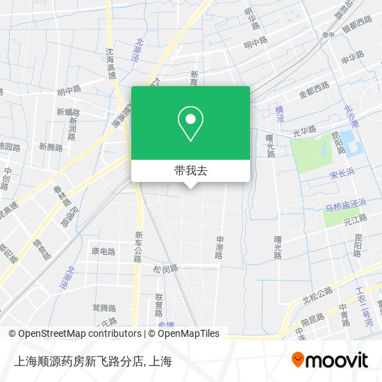 上海顺源药房新飞路分店地图