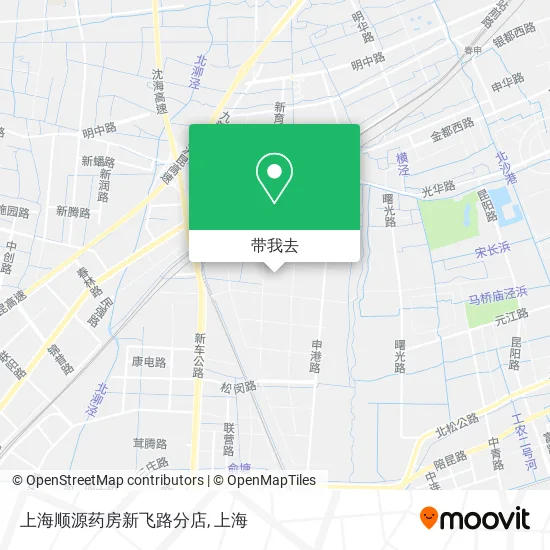 上海顺源药房新飞路分店地图