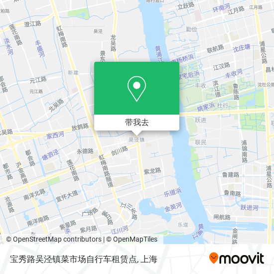 宝秀路吴泾镇菜市场自行车租赁点地图