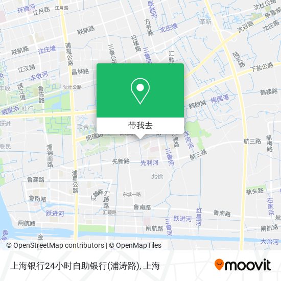 上海银行24小时自助银行(浦涛路)地图
