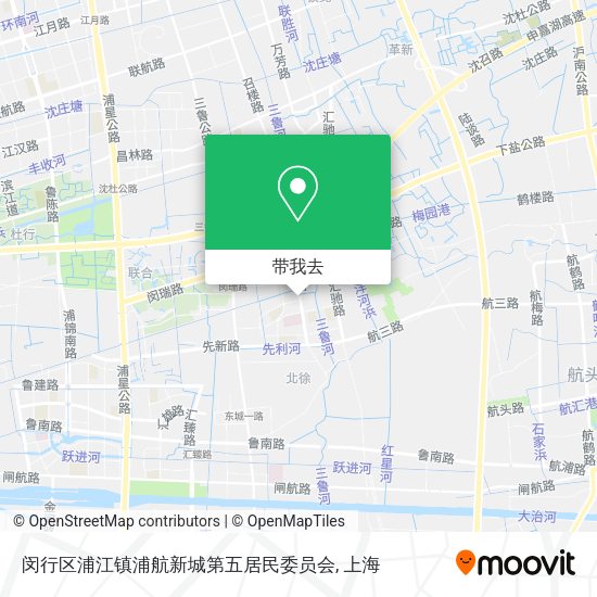 闵行区浦江镇浦航新城第五居民委员会地图