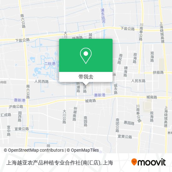 上海越亚农产品种植专业合作社(南汇店)地图