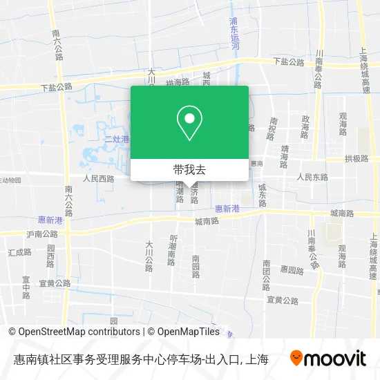 惠南镇社区事务受理服务中心停车场-出入口地图