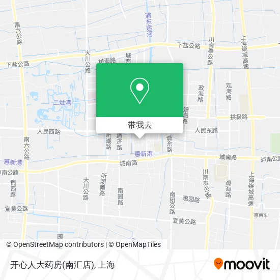 开心人大药房(南汇店)地图