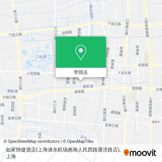 如家快捷酒店(上海浦东机场惠南人民西路通济路店)地图