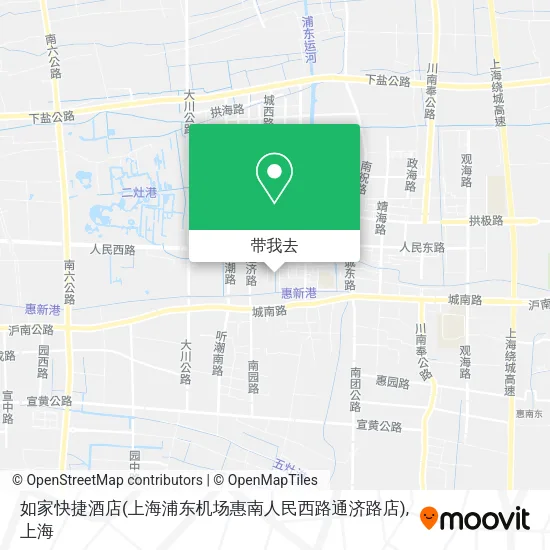 如家快捷酒店(上海浦东机场惠南人民西路通济路店)地图