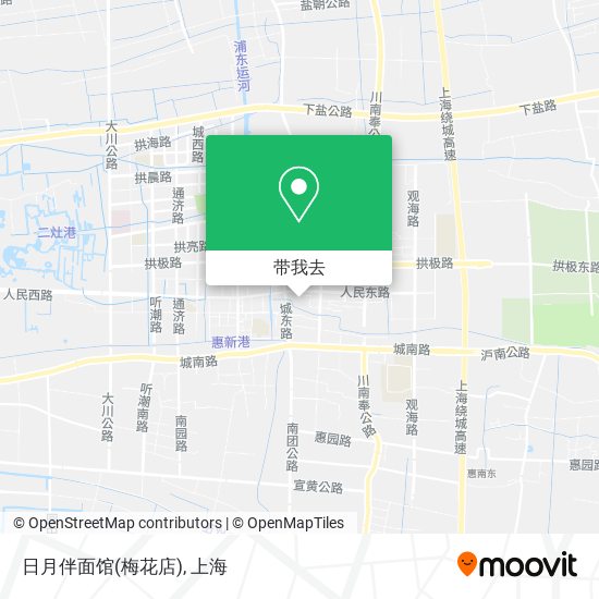 日月伴面馆(梅花店)地图
