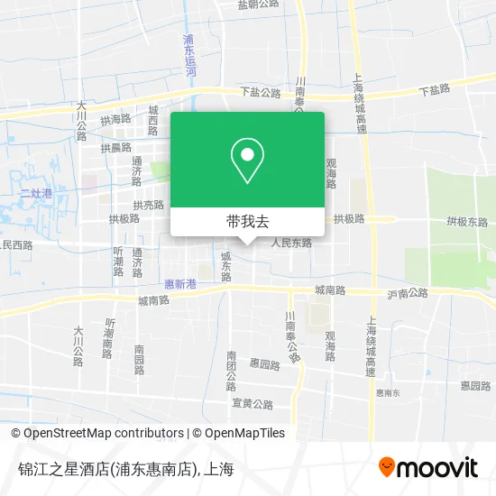 锦江之星酒店(浦东惠南店)地图