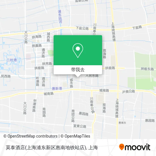 莫泰酒店(上海浦东新区惠南地铁站店)地图