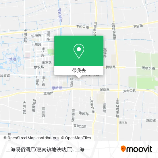 上海易佰酒店(惠南镇地铁站店)地图
