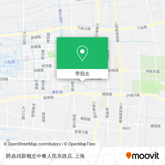 爵鼎鸡新概念中餐人民东路店地图