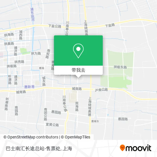 巴士南汇长途总站-售票处地图