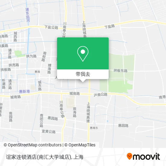 谊家连锁酒店(南汇大学城店)地图