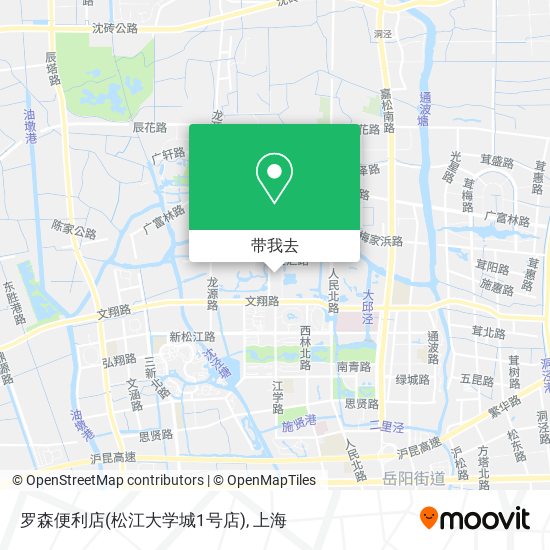 罗森便利店(松江大学城1号店)地图