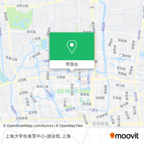 上海大学生体育中心-游泳馆地图