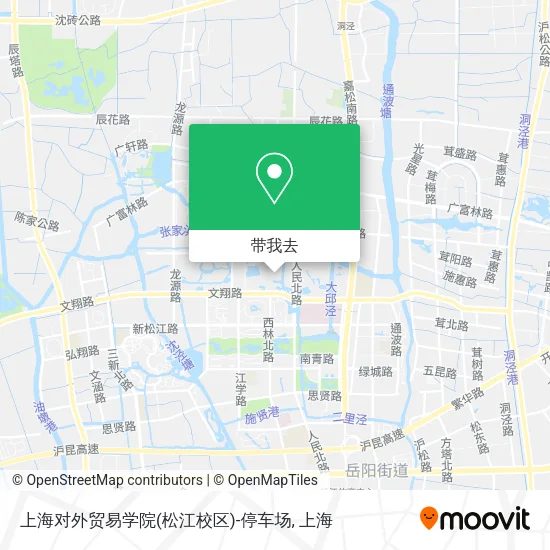 上海对外贸易学院(松江校区)-停车场地图