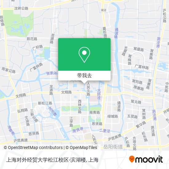 上海对外经贸大学松江校区-滨湖楼地图