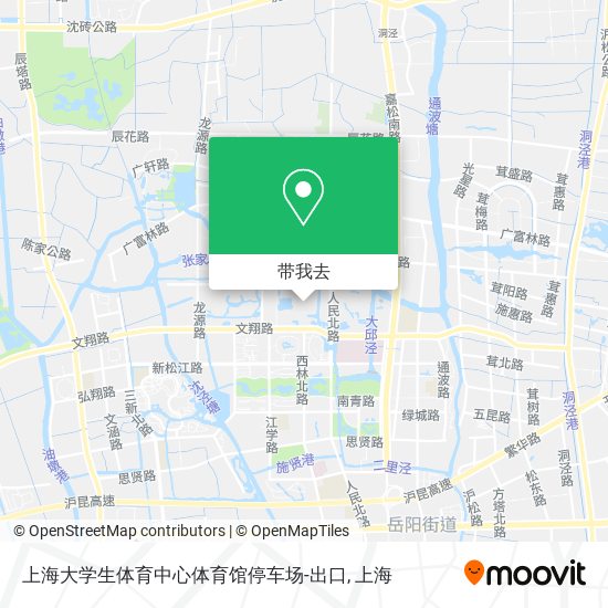 上海大学生体育中心体育馆停车场-出口地图