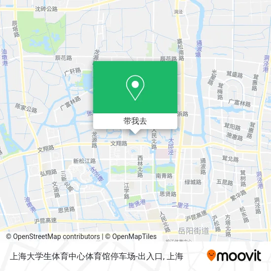 上海大学生体育中心体育馆停车场-出入口地图