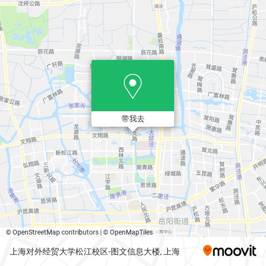 上海对外经贸大学松江校区-图文信息大楼地图